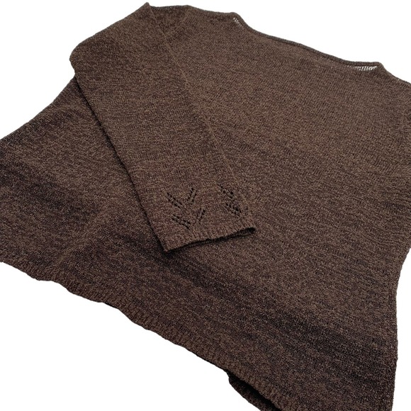 Norton McNaughton Pullover Sweater Boat Neck Stretch Terry Brown Women's Medium - Picture 4 of 7